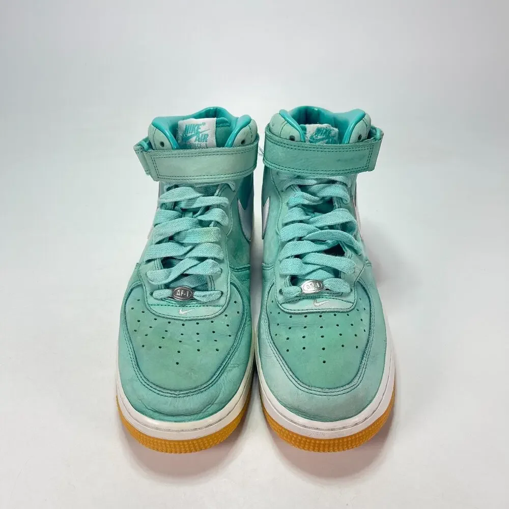 Nike Air Force 1 Mid Premium Washed Teal Casual Shoes DV2219-300 Mens Size 10.5